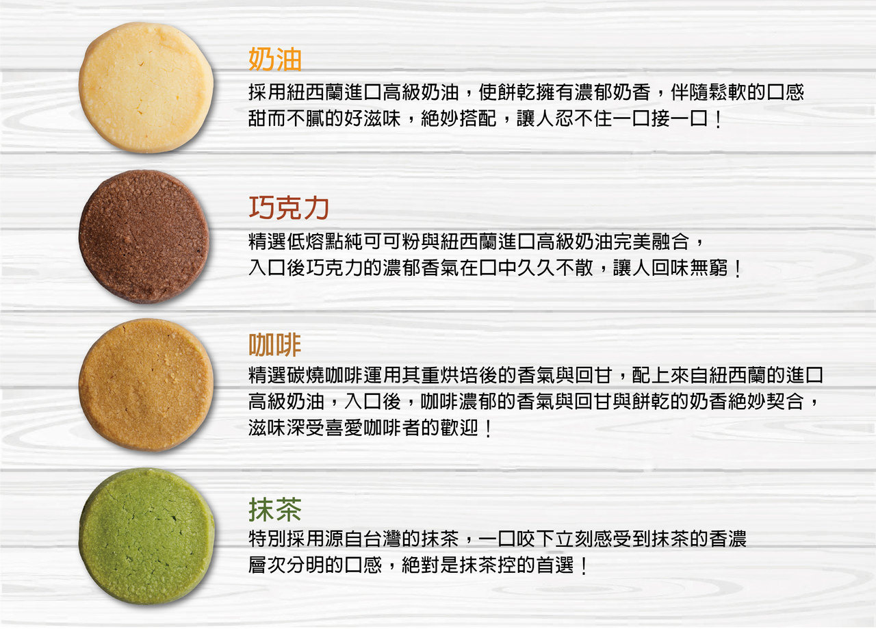 鐵盒手工餅乾禮盒(火星小圓餅)有四種口味